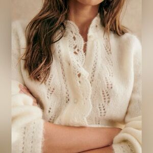 Chic Ivory Lace Cardigan